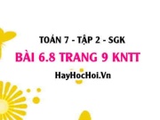 Bài 6.8 trang 9 Toán 7 Tập 2 Kết nối tri thức